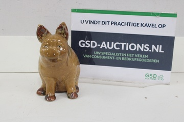 Afbeelding van Geglazuurd Vintage Keramiek Varken
