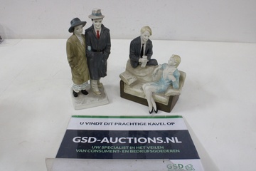 Afbeelding van Set van 2 Vintage Vittorio Tessaro-Stijl Beelden