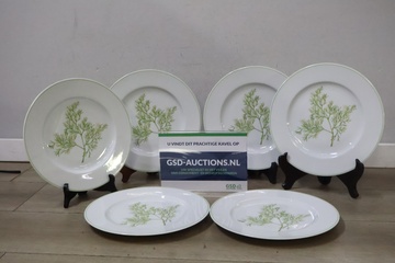 Afbeelding van Porseleinen borden 6 stuks van Limoges France