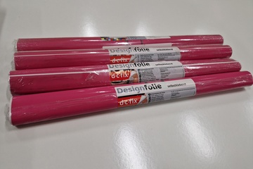 Afbeelding van 4 rollen DC-fix zelfklevende decoratiefolie lack roze 