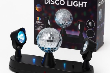 Afbeelding van LED Disco Licht met Spiegelbol