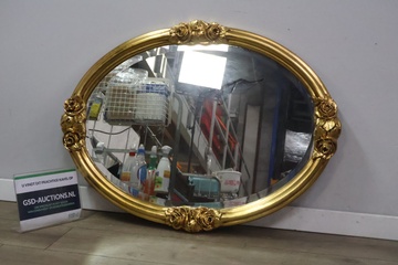 Afbeelding van Vintage ovale Barok wandspiegel