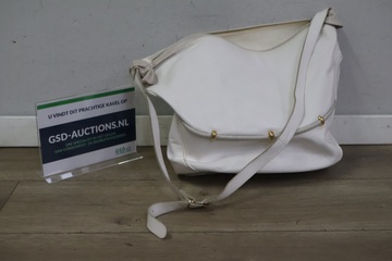 Afbeelding van Witte leren schoudertas van Fruman