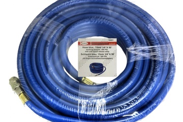 Afbeelding van Gewapende persluchtslang 15 meter blauw / incl snelkoppelingen