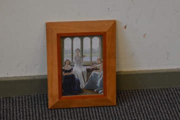 Afbeelding van Ingelijste prentbriefkaart: Vlinders, door M.B.''