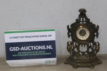 Afbeelding van Vintage messing tafelklok