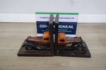 Afbeelding van Set van 2 Vintage Oldtimer Boekensteunen