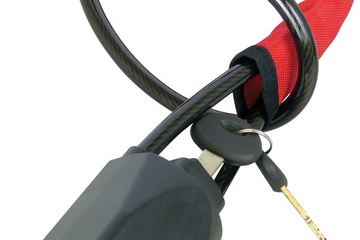 Afbeelding van Carpoint Stuurslot Belt Lock – Geharde Stalen Kabel