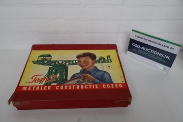 Afbeelding van 2 Temsi Metalen Constructie Dozen - Vintage Speelgoed