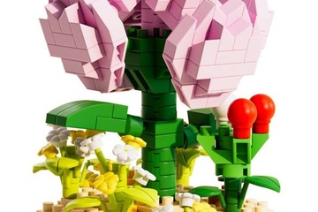 Afbeelding van Bouwdoos roze bloem 10x7cm