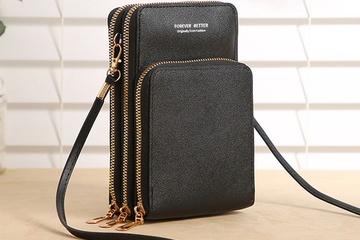 Afbeelding van Telefoontas - crossbody - multifunctioneel - zwart