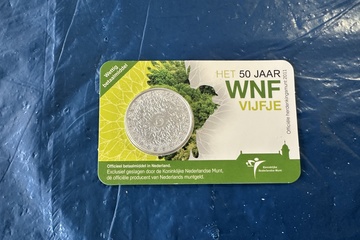 Afbeelding van Officiële herdenkingsmunt 2011 – 50 jaar WNF Vijfje – verzil