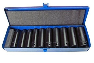 Afbeelding van Doppenset, kracht 1/2", 10-dlg in metalen koffer