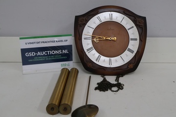 Afbeelding van Vintage Houten Wandklok van Jungchans