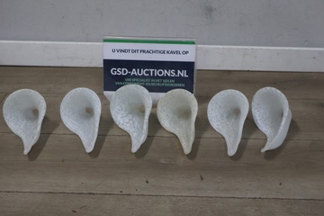 Afbeelding van Glazen lampenkappen 6 stuks''