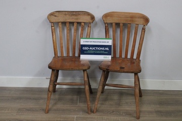Afbeelding van Set van 2 Antiek Engelse Windsor-Stijl Stoelen
