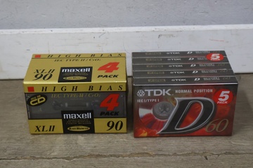 Afbeelding van Set van 9 Lege Audio Cassettebandjes