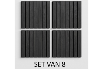 Afbeelding van Set van 8 Akoestische wandpaneel 2700 * 600mm BLACK OAK