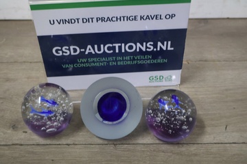 Afbeelding van Set van 3 Glazen Presse-Papiers