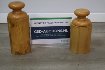 Afbeelding van Bamboe kokkers 2 stuks met deverse knopen