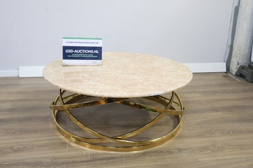 Afbeelding van Munna Living Trento Salontafel met Goudkleurig Onderstel