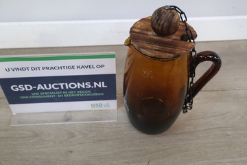 Afbeelding van Vintage Amberkleurige Glazen Sangria-Kan