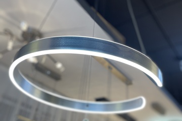 Afbeelding van Led plafondlamp c-vorm met afstandsbediening (nieuw in doos)