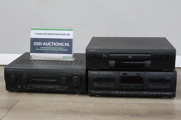 Afbeelding van Kenwood stereo set met versterker, cd en cassette speler
