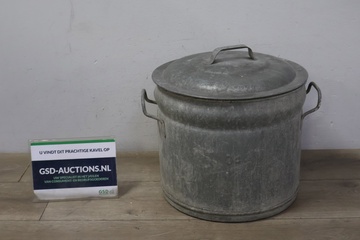 Afbeelding van Zinken Wasteil/Wasketel met Deksel