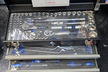 Afbeelding van V-TB140 ASTA Metalen draagbare gereedschapskoffer 145 delig
