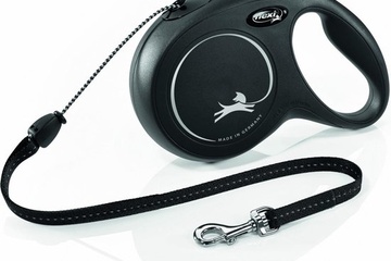Afbeelding van Flexi New Classic Koord - Rollijn Hondenriem - Zwart - 8 M