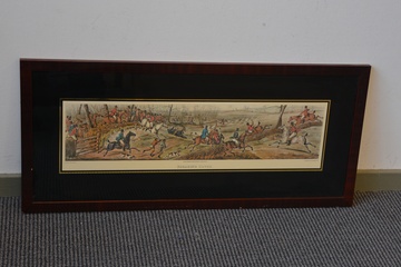 Afbeelding van Ingelijste prent 'Breaking Cover' jachtscène