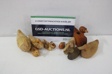 Afbeelding van Set van 10 Houten Eenden