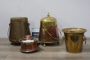 Afbeelding van Mix van 3 Antiek Koperen Doofpotten