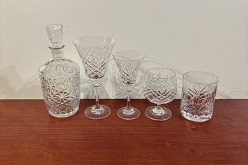 Afbeelding van Karaf en set  kristallen glazen