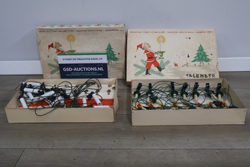 Afbeelding van Set van 2 Vintage Doosjes Splendor Kerstverlichting