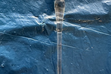 Afbeelding van Italiaanse glazen pen (glazen dip pen) met sierlijk uiteinde