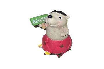 Afbeelding van Porcelein tuinbeeldjes Egel en vogel