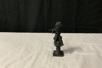 Afbeelding van Vintage Metalen Fluitspelend Engeltje