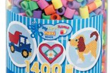 Afbeelding van Hama Strijkkralenmix - Grote Maxi kralen in pastelkleuren
