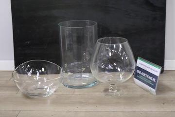 Afbeelding van Set van 3 Glazen Vazen'