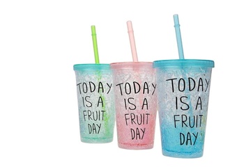 Afbeelding van 3 Stuks Drink cups today is a fruit day