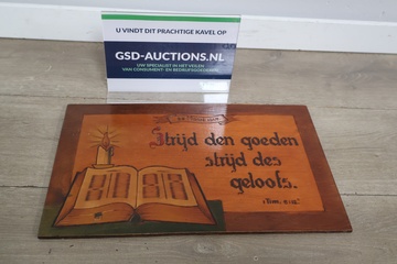Afbeelding van Religieus houten wandbord
