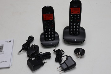 Afbeelding van Doro PhoneEasy 100W Duo DECT telefoon Zwart