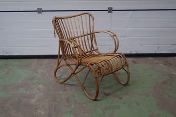 Afbeelding van Jaren '60 Vintage Rotan Fauteuil