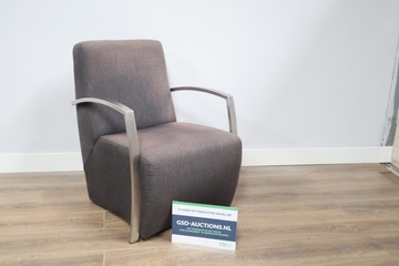 Afbeelding van Grijs Stoffen Armfauteuil