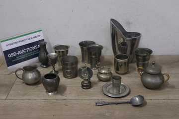 Afbeelding van Mix van 17 Stuks Antiek Tin