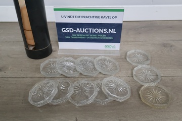 Afbeelding van Vintage Kristallen onderzetters 12 stuks'