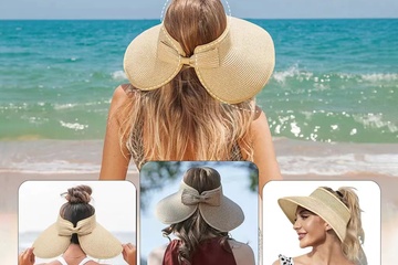 Afbeelding van Zonneklep licht bruin - riet