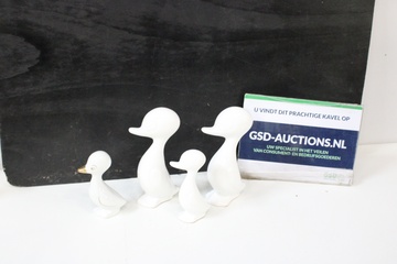 Afbeelding van Set van 4 Porseleinen Eenden''